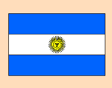 Disegno Argentina pitturato su Argentina