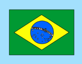 Disegno Brasile pitturato su sara