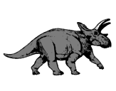 Disegno Triceratops pitturato su Federico