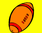 Disegno Pallone da calcio americano  pitturato su martina
