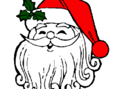 Disegno Faccione Babbo Natale  pitturato su anthonideodato