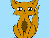 Disegno Gatto persiano  pitturato su margarita