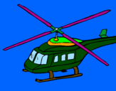 Disegno Elicottero   pitturato su FRANCY