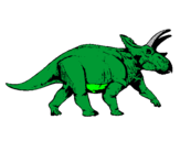 Disegno Triceratops pitturato su victoria