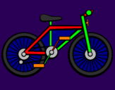 Disegno Bicicletta pitturato su simone 