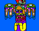 Disegno Totem pitturato su Alexander