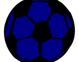 Disegno Pallone da calcio pitturato su pallone inter