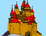 Disegno Castello medievale  pitturato su Alice