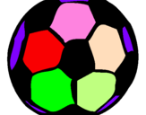 Disegno Pallone da calcio pitturato su Mayra