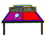 Disegno Ping pong pitturato su alessandro