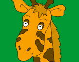 Disegno Muso di giraffa pitturato su gio