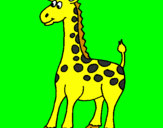 Disegno Giraffa pitturato su Antonio