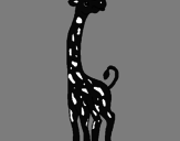 Disegno Giraffa  pitturato su margarita