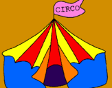 Disegno Circo pitturato su nikolamandala