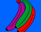 Disegno Banane  pitturato su DAIANA