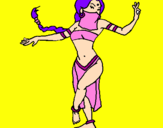 Disegno Principessa araba che danza  pitturato su bbbbbbbbbbbbbbb