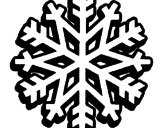 Disegno Fiocco di neve  pitturato su fiocco neve