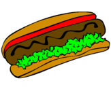 Disegno Hot dog pitturato su emanuela
