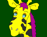 Disegno Muso di giraffa pitturato su Gianluca
