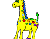 Disegno Giraffa pitturato su mario