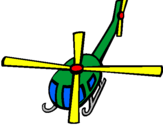 Disegno Elicottero  V pitturato su marina