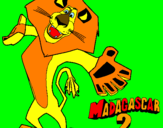 Disegno Madagascar 2 Alex 2 pitturato su alex!il leone grrrrrrgggr