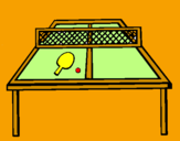 Disegno Ping pong pitturato su silvia