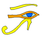 Disegno Occhio di Horus  pitturato su Alice