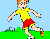 Disegno Giocare a calcio pitturato su Paolo