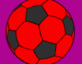 Disegno Pallone da calcio II pitturato su patti