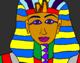 Disegno Tutankamon pitturato su tutankamon