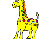 Disegno Giraffa pitturato su Alessia