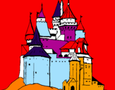 Disegno Castello medievale  pitturato su il castello di ale