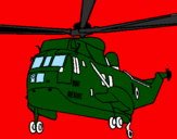 Disegno Elicottero di salvataggio  pitturato su ALBERTO T
