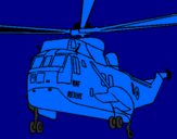 Disegno Elicottero di salvataggio  pitturato su pietro paolo