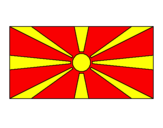 Disegno Repubblica di Macedonia pitturato su alessandro