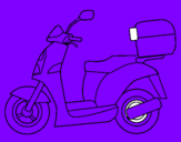 Disegno Ciclomotore pitturato su ALEX