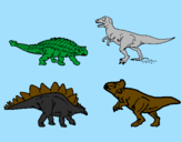 Disegno Dinosauri di terra  pitturato su CRISTIAN