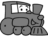 Disegno Treno  pitturato su treno grigio