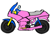 Disegno Motocicletta  pitturato su francy