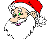 Disegno Faccione Babbo Natale  pitturato su CHRISMARI