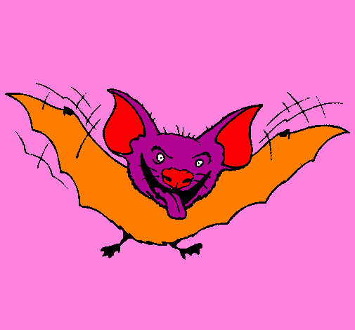 Pipistrello con la lingua fuori 