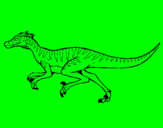 Disegno Velociraptor  pitturato su jose