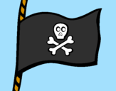 Disegno Bandiera dei pirati pitturato su GABRIELE