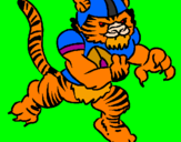 Disegno Giocatore tigre  pitturato su sam