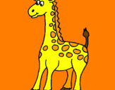 Disegno Giraffa pitturato su signora africana