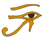 Disegno Occhio di Horus  pitturato su elena.s