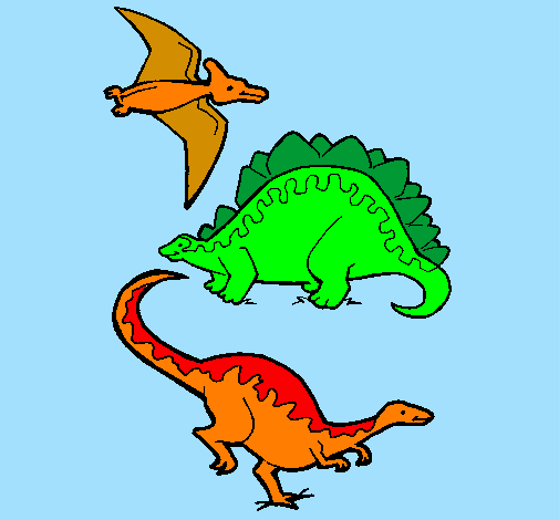 Tre specie di dinosauri 