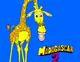 Disegno Madagascar 2 Melman pitturato su MARIO ALFONSO