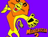 Disegno Madagascar 2 Alex 2 pitturato su michi2